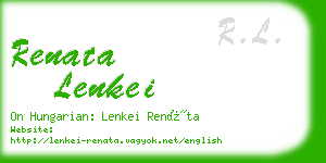 renata lenkei business card